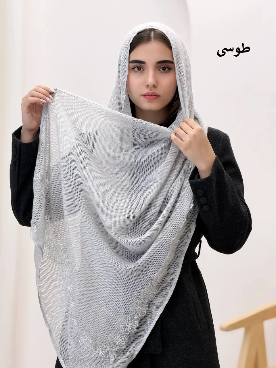 3820-شال حصیری گل برجسته